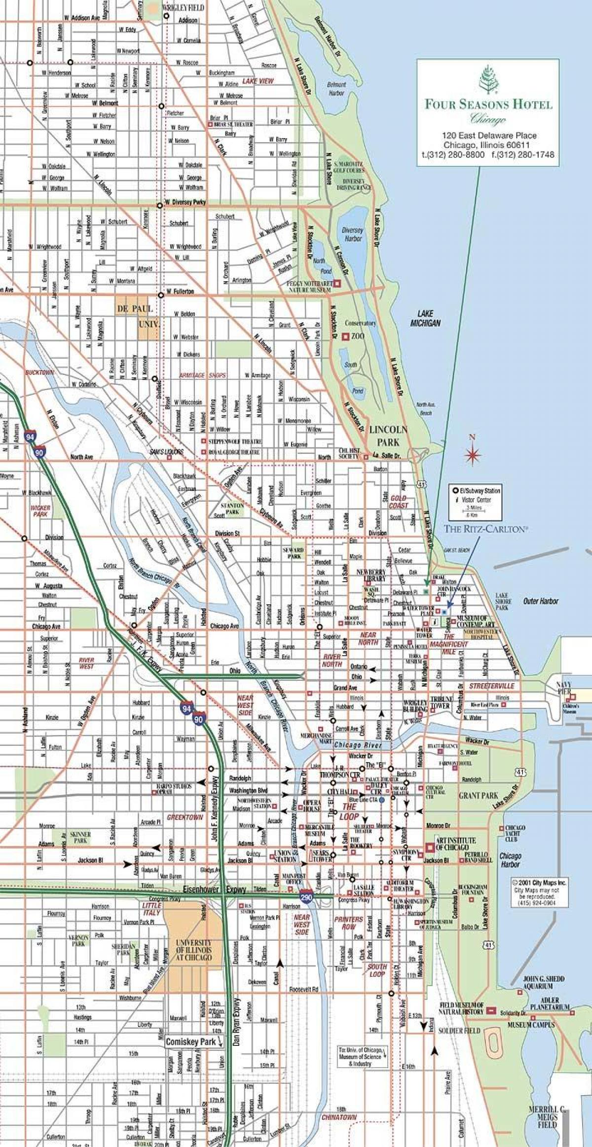 mapa de carrers de Chicago