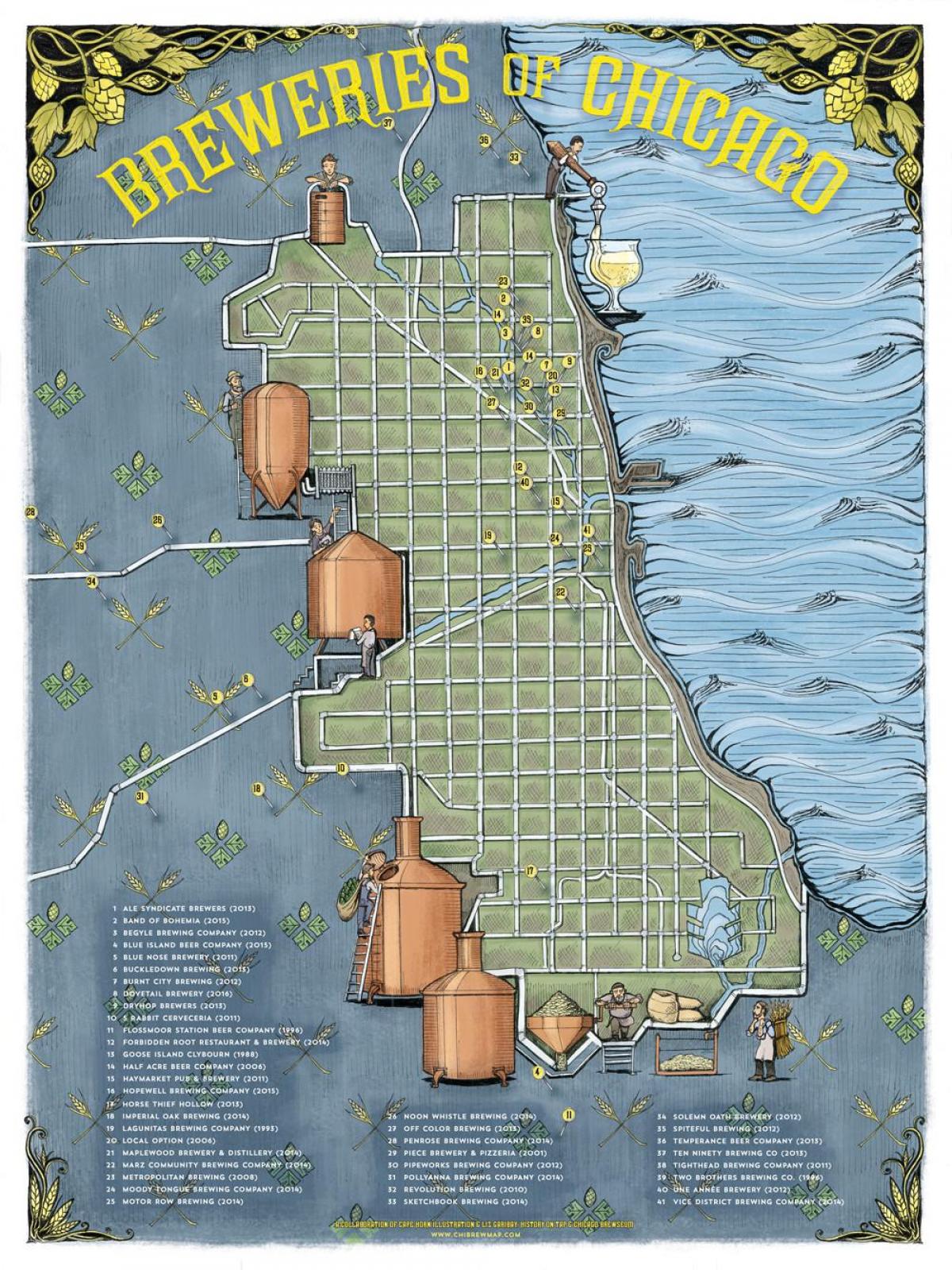 Chicago cervesa mapa