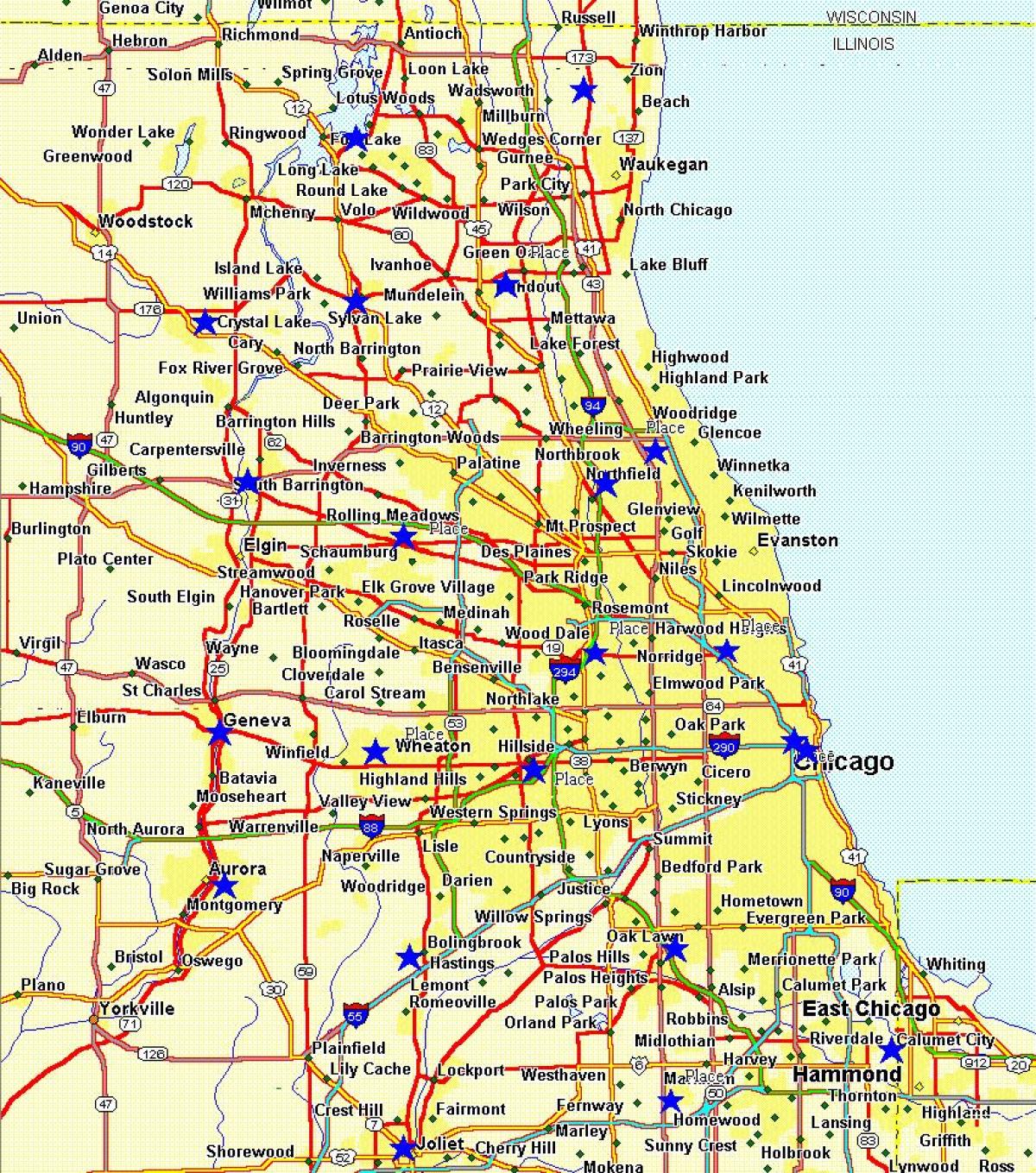 mapa de la ciutat de Chicago
