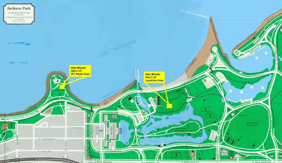 mapa de Jackson park de Chicago