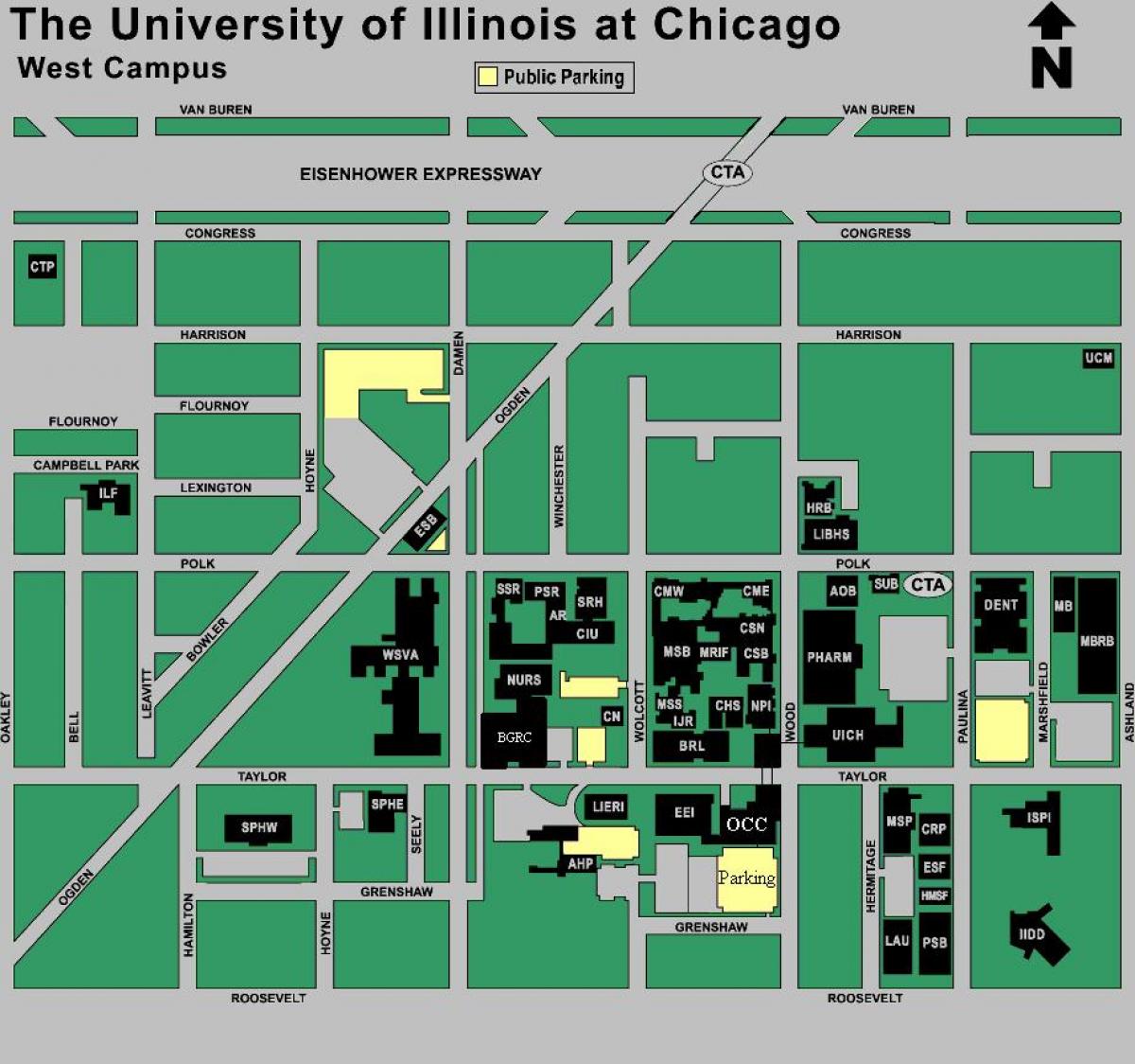 mapa de la UIC campus