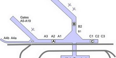 Mdw mapa de l'aeroport