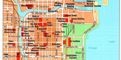 Mapa de Chicago atraccions