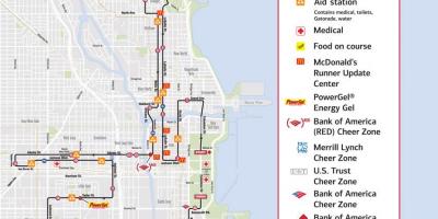 Chicago cursa de marató mapa