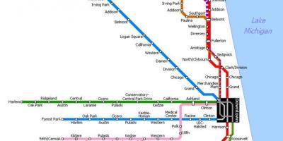 Mapa del metro de Chicago