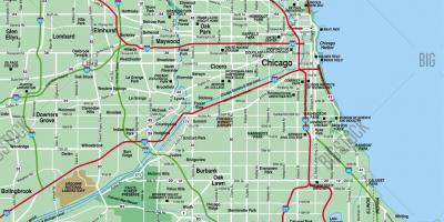 Mapa de Chicago zona