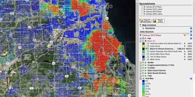 Chicago trets punts d'accés mapa