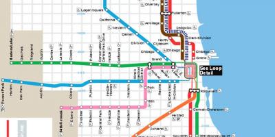 Mapa de Chicago línia blava