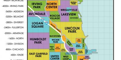 Barris de Chicago mapa