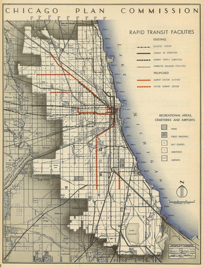 mapa del metro de Chicago
