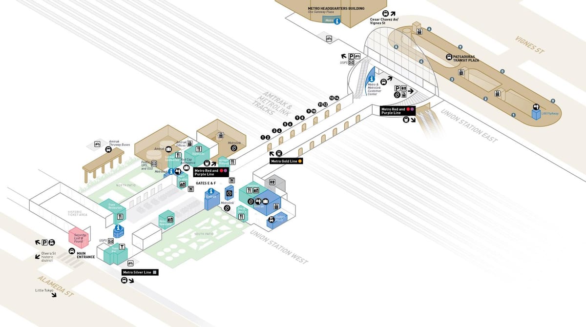 mapa de la unió de l'estació de Chicago