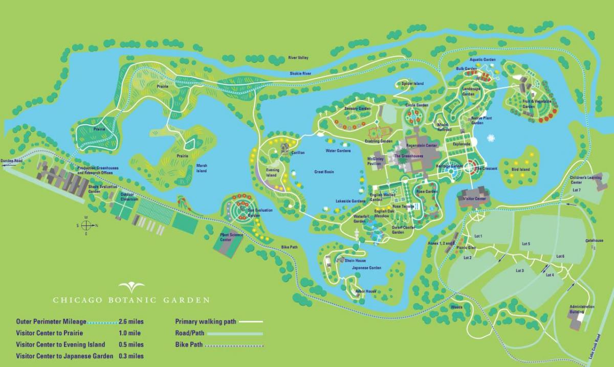 Chicago jardí botànic mapa