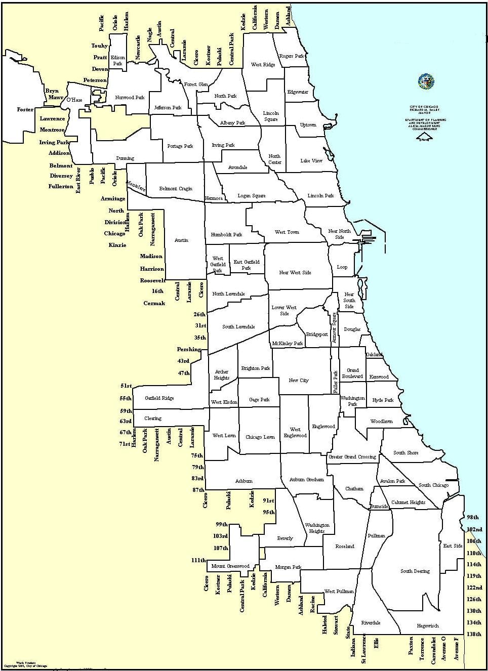 la zonificació del mapa de Chicago