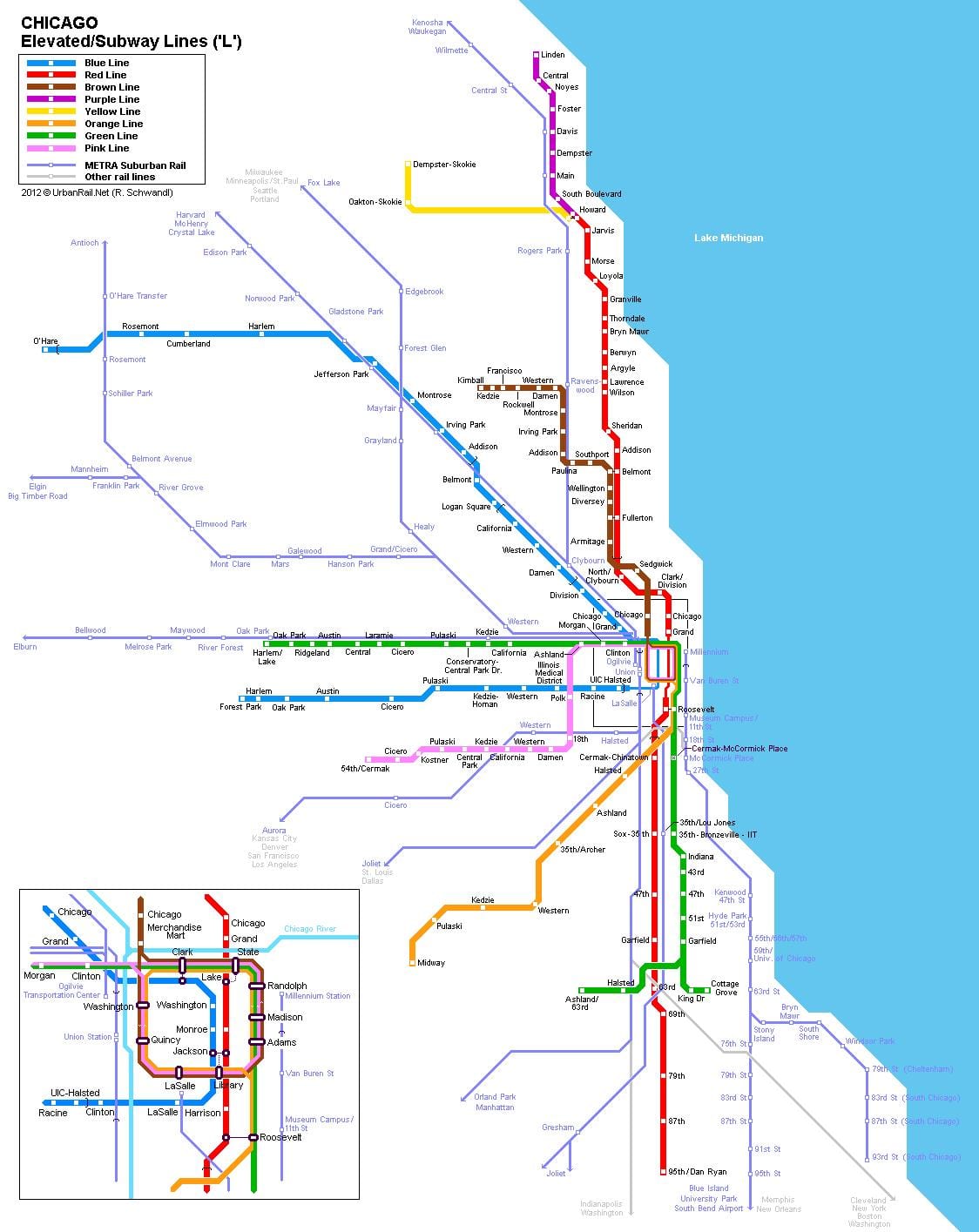 Chicago estació de metro mapa