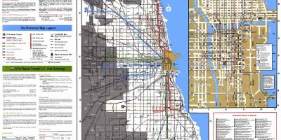 Rutes d'autobusos de Chicago mapa