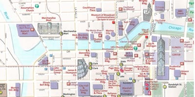 Mapa turístic de Chicago
