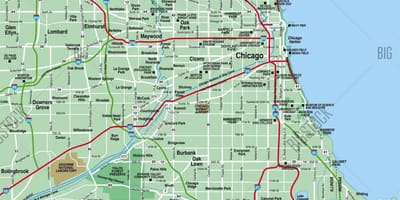 Mapa de Chicago zona