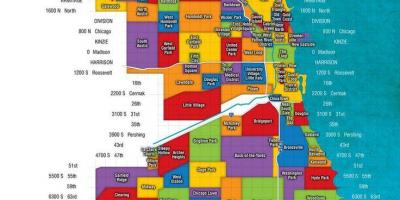 Chicago i suburbis mapa