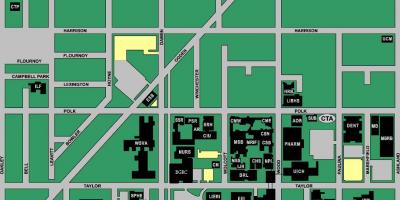Mapa de la UIC oest del campus