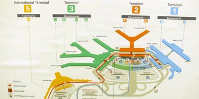 Mapa de Chicago O'Hare de l'aeroport