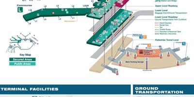 O'Hare mapa de l'aeroport terminal 3