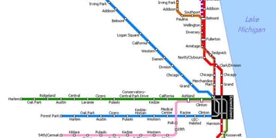 Chicago estació de metro mapa